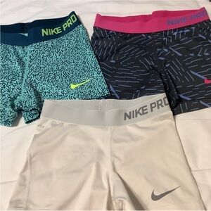Nike Green and Black Athletic Shorts Performance Wear
